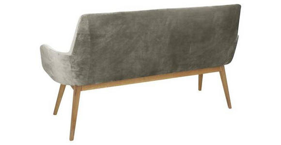 SITZBANK 157/88/62,5 cm  in Taupe, Eichefarben  - Taupe/Eichefarben, KONVENTIONELL, Holz/Textil (157/88/62,5cm) - Linea Natura