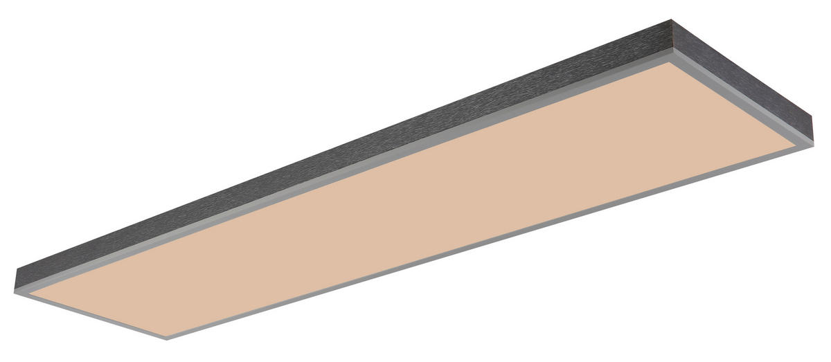 LED-DECKENLEUCHTE    120/30/7,5 cm  - Weiss/Dunkelgrau, Basics, Kunststoff/Metall (120/30/7,5cm) - Globo