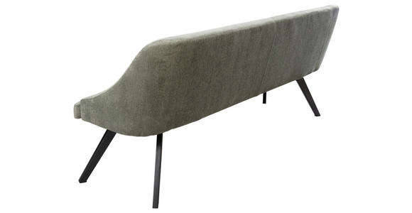 SITZBANK 140/86/63 cm  in Grün, Schwarz  - Schwarz/Grün, Design, Textil/Metall (140/86/63cm) - Moderano