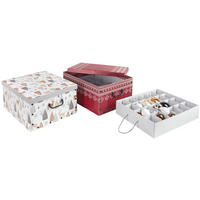 CUTIE PENTRU DEPOZITARE 39/50/24 cm     - alb/roșu, Basics, plastic/carton (39/50/24cm) - X-Mas