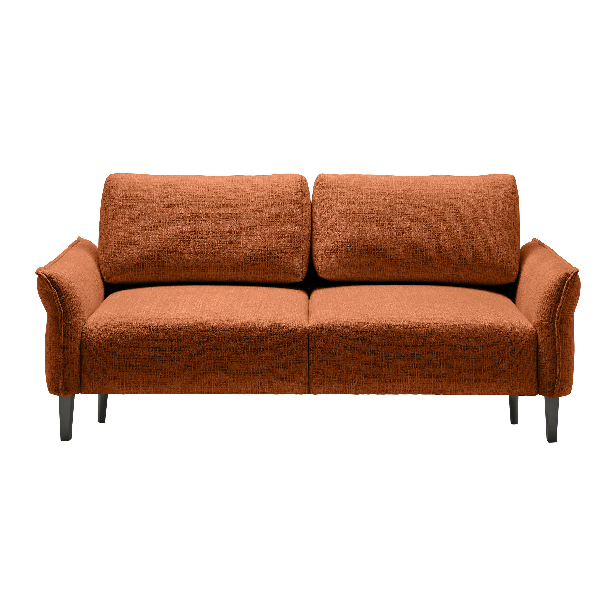 3-SITS SOFFA i vävt tyg terrakotta  - svart/terrakotta, Modern, trä/textil (183/85/92cm) - MID.YOU