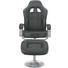 RELAXSESSELSET Lederlook - Silberfarben/Schwarz, Design, Textil/Metall (70/105/81cm) - CARRYHOME