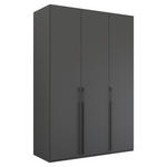 DREHTÜRENSCHRANK  in Graphitfarben  - Graphitfarben, Trend, Holzwerkstoff/Metall (151/235/60cm) - Novel