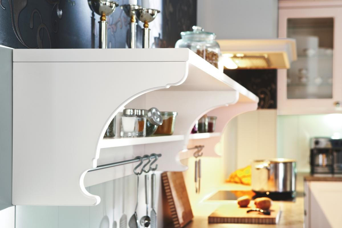 EINBAUKÜCHE   - Greige/Magnolie, Design, Holzwerkstoff/Kunststoff - Dieter Knoll