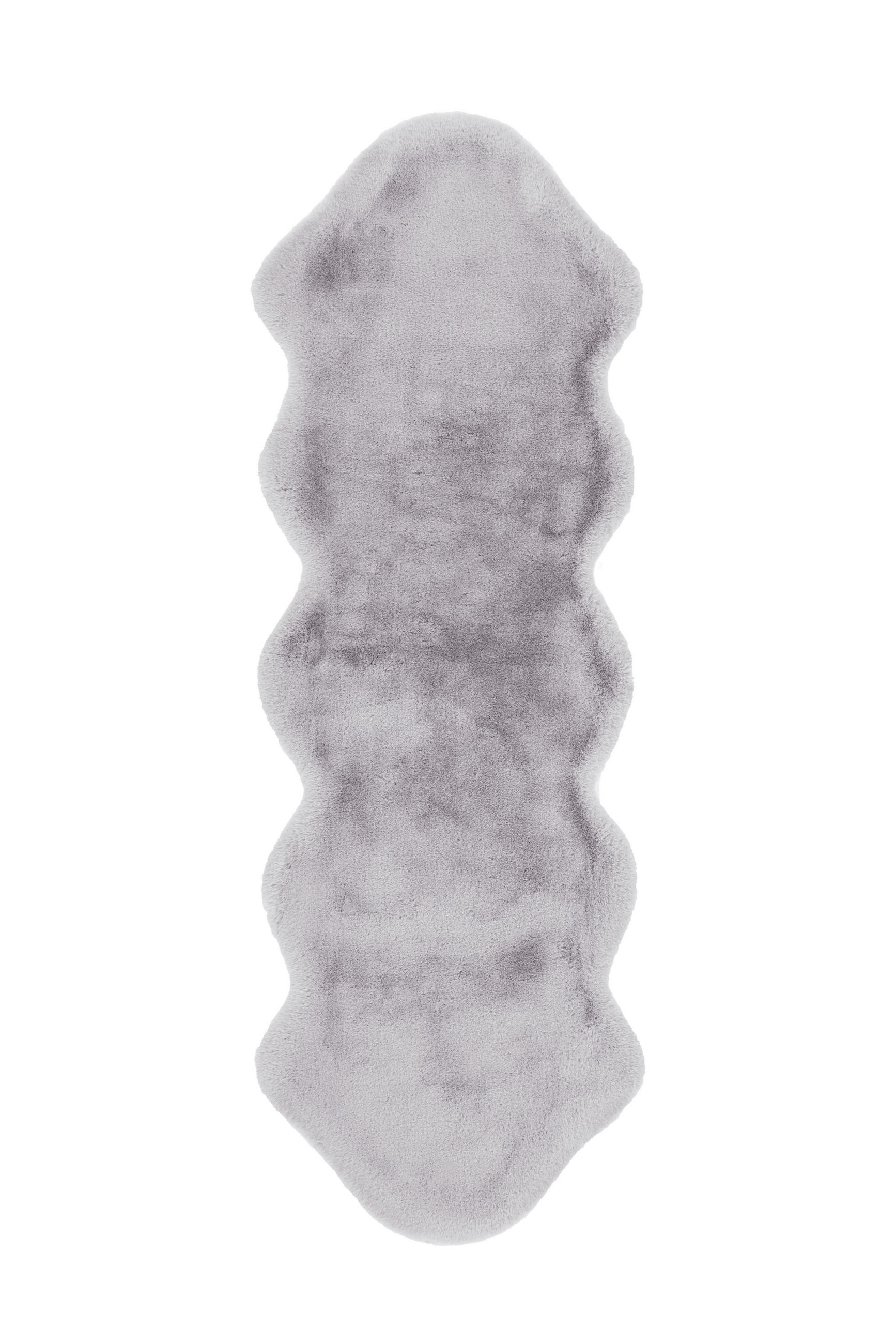 UMĚLÁ KOŽEŠINA, 60/180 cm, modrá, šedá - šedá/modrá, Trend, textil (60/180cm)