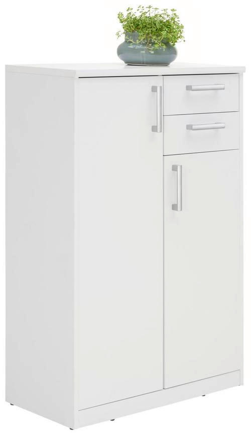 KOMÓD 72/110/36 cm  - ezüst/fekete, Konventionell, műanyag/faalapú anyag (72/110/36cm) - Xora