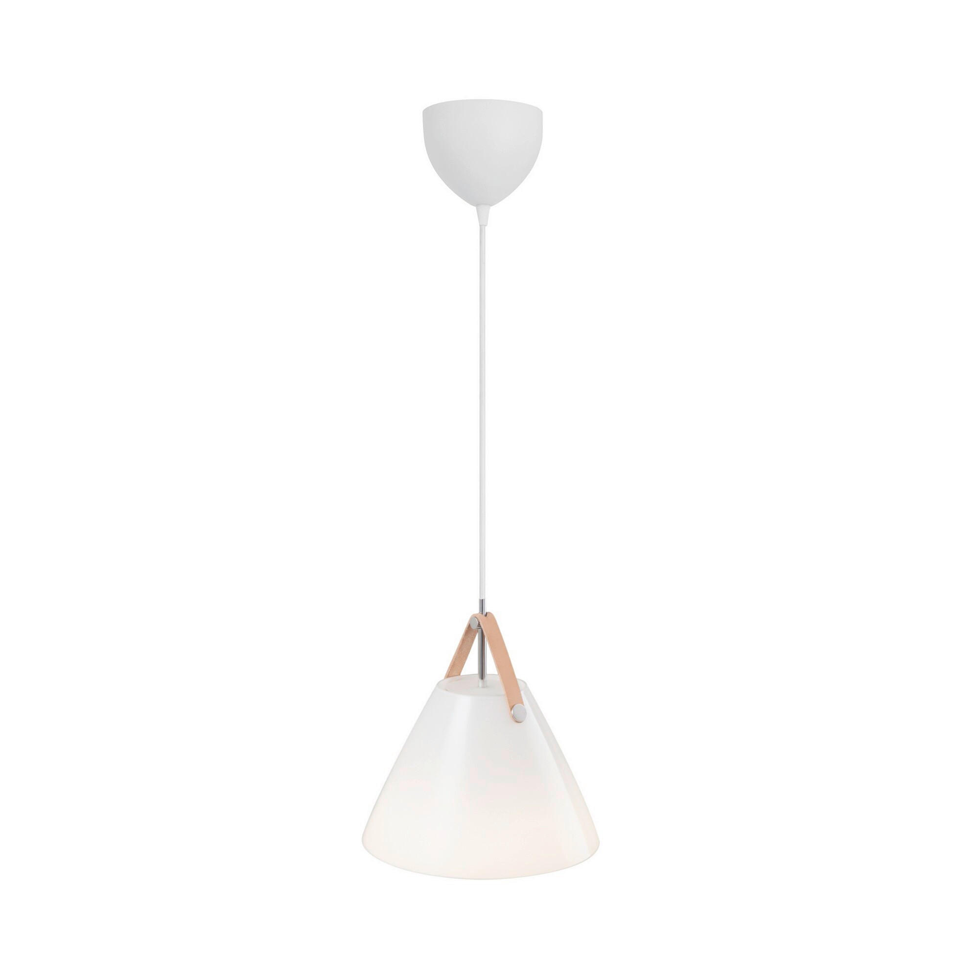 PENDELLEUCHTE Strap 27/27 cm  - Weiß, Design, Glas (27/27cm) - Nordlux