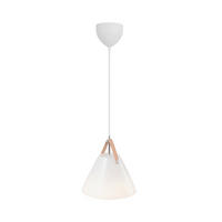 PENDELLEUCHTE Strap 27/27 cm  - Weiß, Design, Glas (27/27cm) - Nordlux