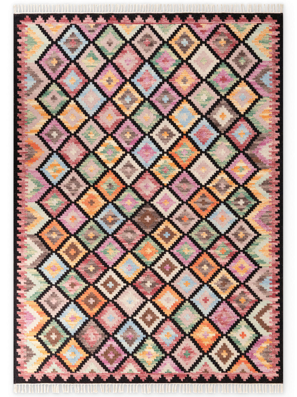 ORIENTTEPPICH 200/290 cm Kamal Multicolor, Schwarz  - Multicolor/Schwarz, Design, Textil (200/290cm)