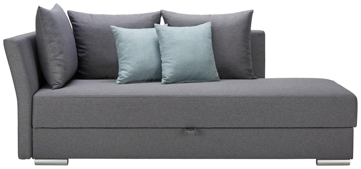 LIEGE Webstoff Anthrazit  - Chromfarben/Anthrazit, Design, Kunststoff/Textil (220/93/100cm) - P & B