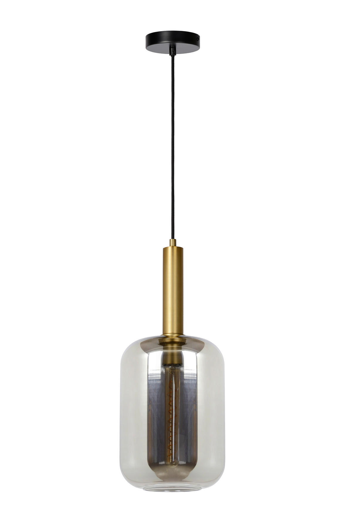 HÄNGELEUCHTE JOANET 22/150 cm   - Hellgrau, Design, Glas (22/150cm) - Lucide