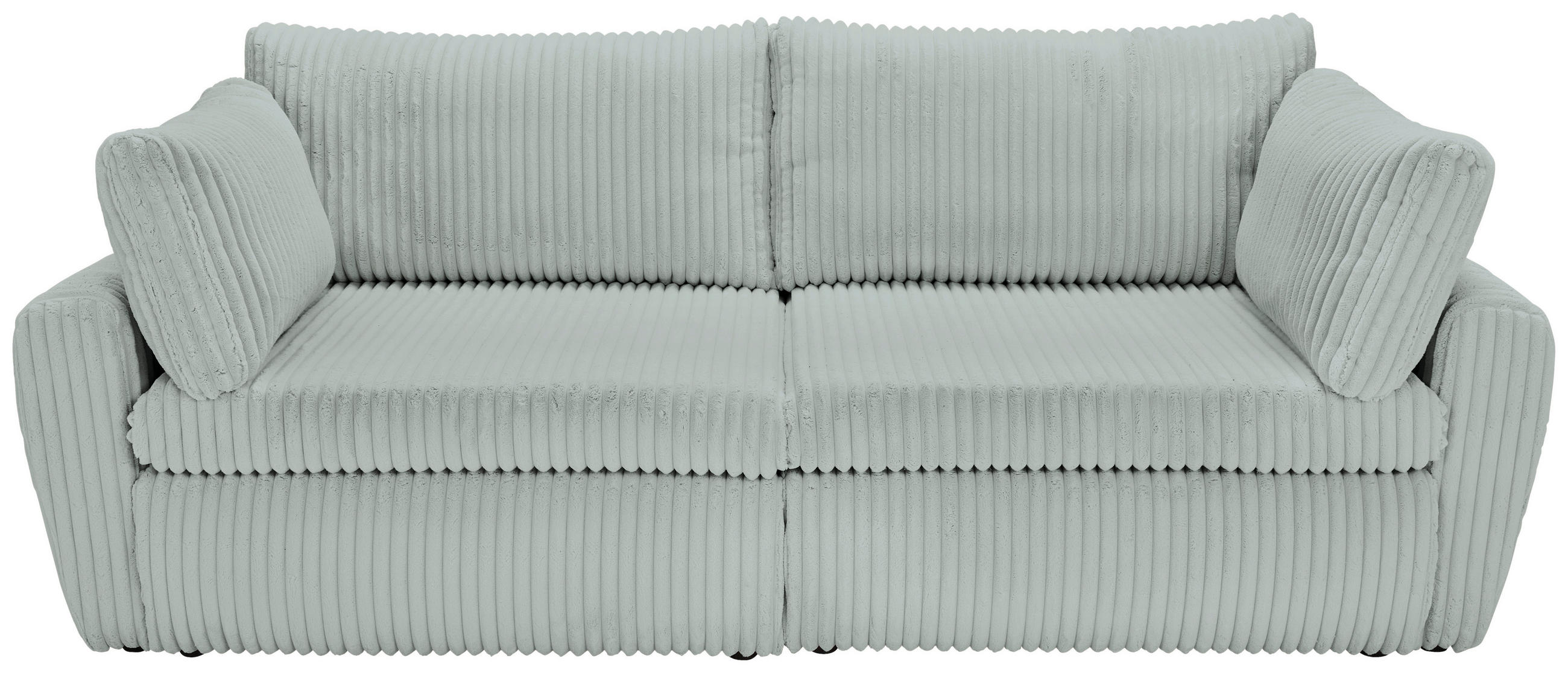 SCHLAFSOFA Cord, Plüsch Pastellgrün  - Pastellgrün/Schwarz, MODERN, Kunststoff/Textil (240/90/120cm) - Carryhome
