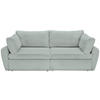 SCHLAFSOFA Cord, Plüsch Pastellgrün  - Pastellgrün/Schwarz, MODERN, Kunststoff/Textil (240/90/120cm) - Carryhome