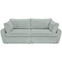 SCHLAFSOFA in Cord, Plüsch Pastellgrün  - Pastellgrün/Schwarz, Modern, Kunststoff/Textil (240/90/120cm) - Carryhome