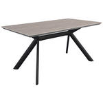 ESSTISCH in Metall, Holzwerkstoff 160/90/76 cm   - Hellgrau/Schwarz, Design, Holzwerkstoff/Metall (160/90/76cm) - Novel