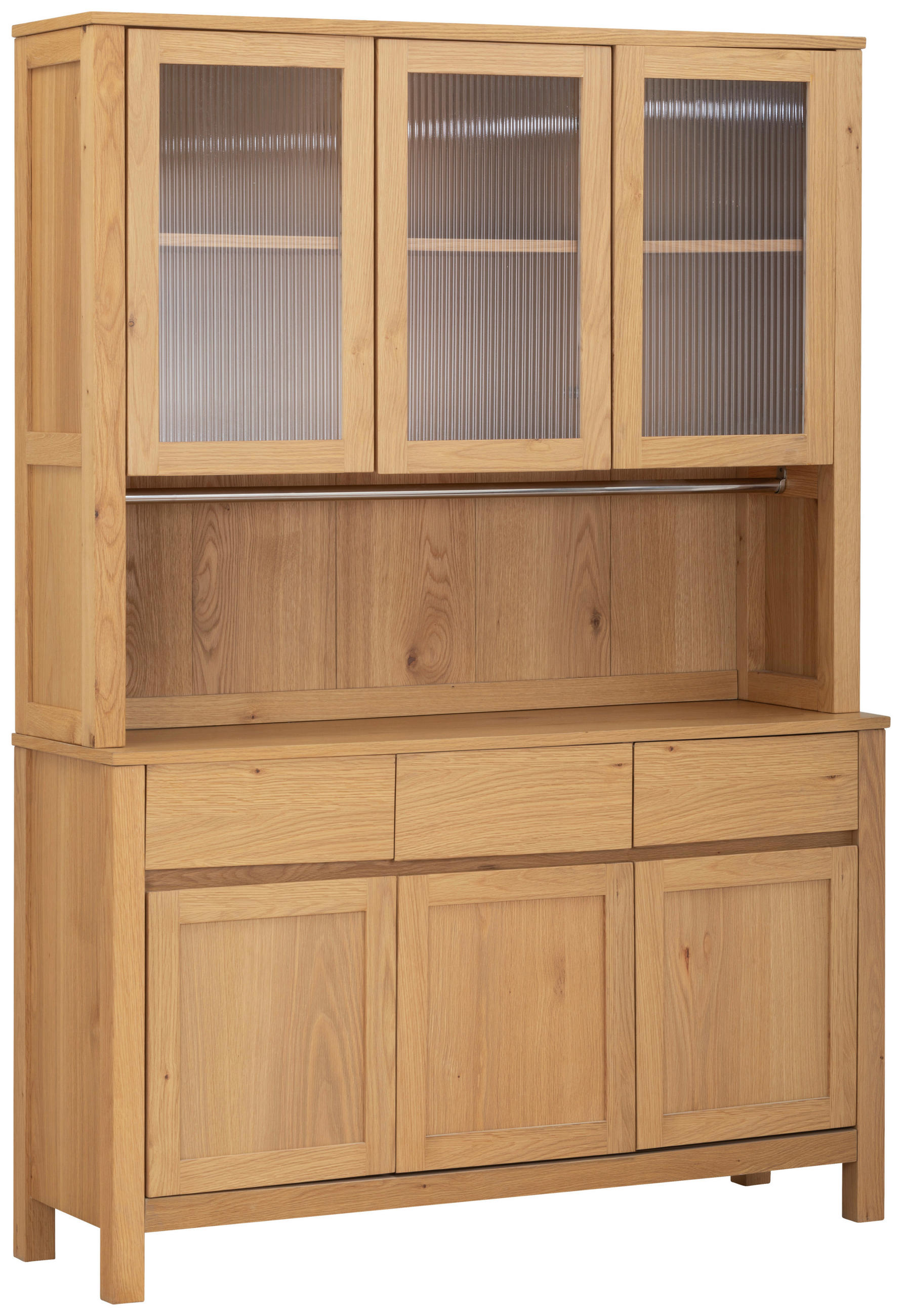 MID.YOU PRÍBORNÍK S VITRÍNOU, dub, prírodná farba, 140/190/40 cm