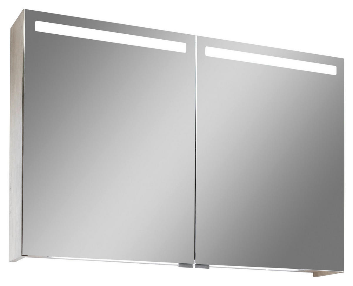 SPIEGELSCHRANK 96/64/16,2 cm  - Eichefarben/Silberfarben, Natur, Glas/Holz (96/64/16,2cm) - Voglauer