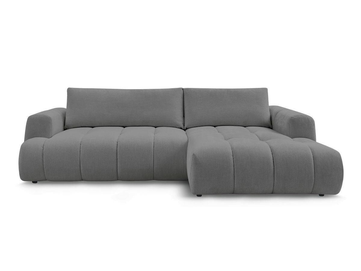 ECKSCHLAFSOFA FUJI Leinenoptik Dunkelgrau  inkl.  - Dunkelgrau/Schwarz, MODERN, Kunststoff/Textil (292/160cm)