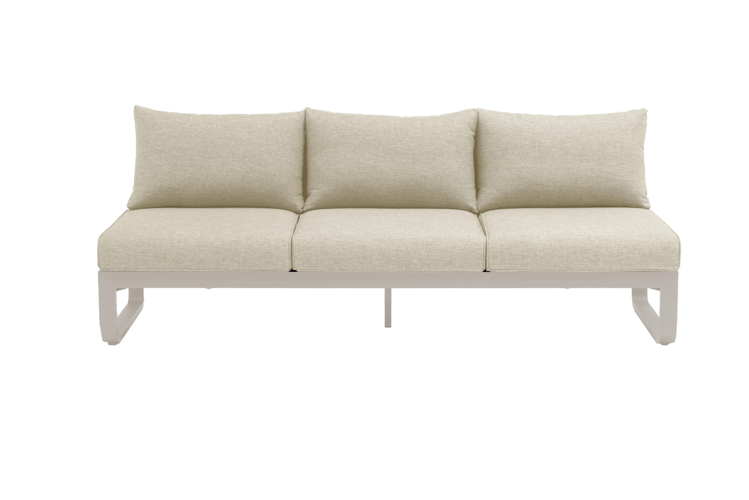 LOUNGEGARNITUR  - Taupe/Kaschmir, Textil/Metall (207/82/78cm) - Zebra 