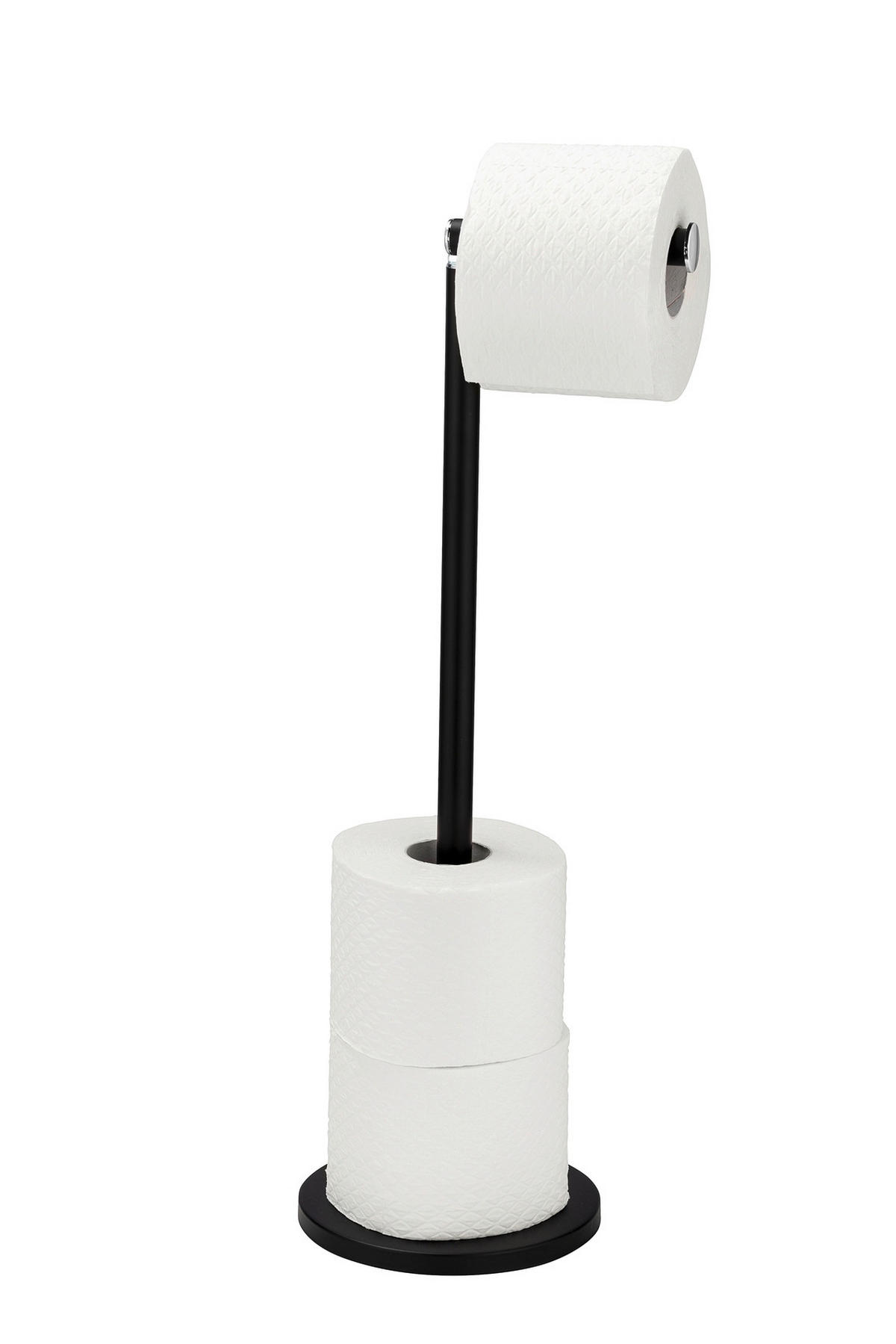 WC-PAPÍR TARTÓ  - fekete, Konventionell, fém (21/55/17cm) - Wenko