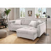 ECKSOFA in Mikrofaser Beige  - Chromfarben/Beige, Design, Textil (250/190cm) - Livetastic