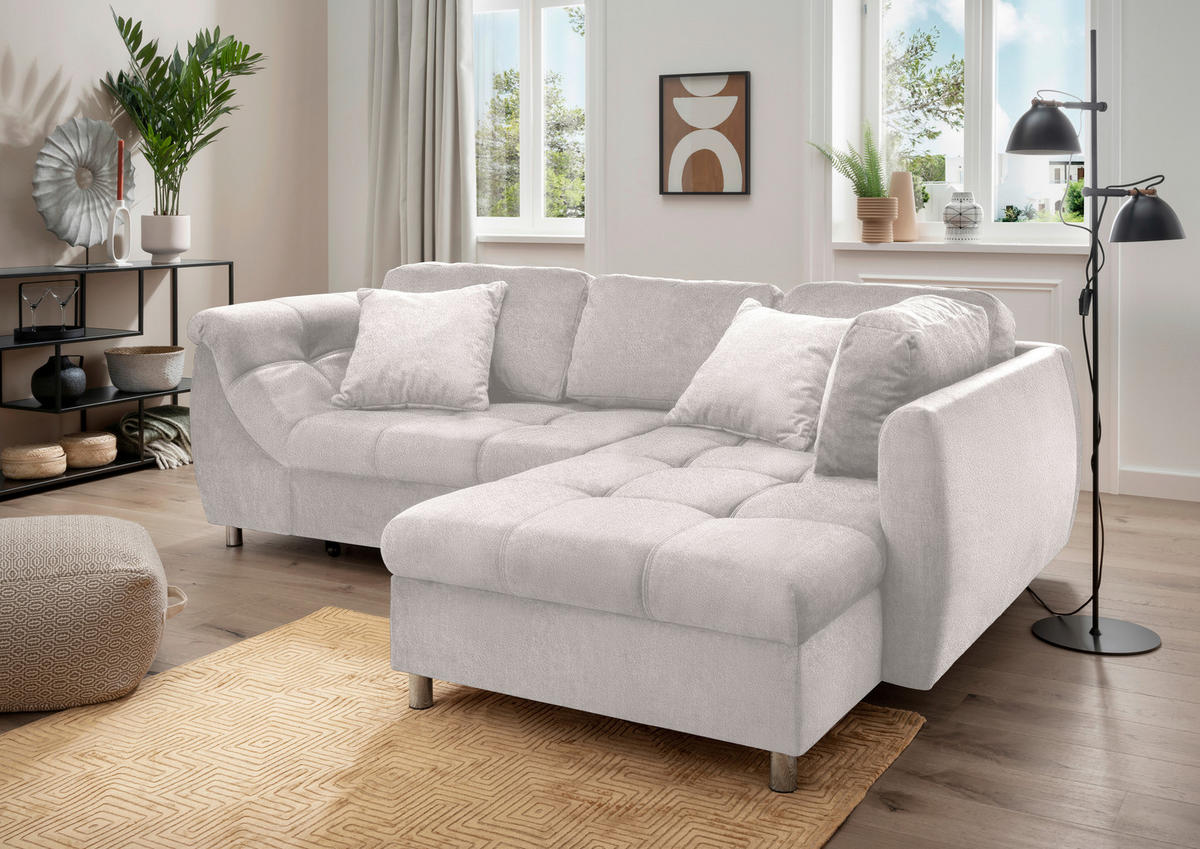 KUTNA GARNITURA tekstil  bež   - bež/boje kroma, Design, tekstil (250/190cm) - Livetastic