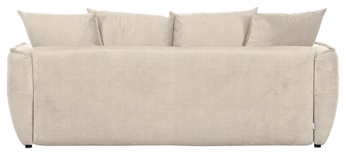 SCHLAFSOFA Flachgewebe Beige  - Beige/Schwarz, KONVENTIONELL, Kunststoff/Textil (250/70/118cm) - Carryhome
