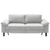 2,5-SITZER in Velours Silberfarben  - Silberfarben/Schwarz, Design, Textil/Metall (206/86/97cm) - Pure Home Lifestyle
