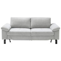 2,5-SITZER in Velours Silberfarben  - Silberfarben/Schwarz, Design, Textil/Metall (206/86/97cm) - Pure Home Lifestyle