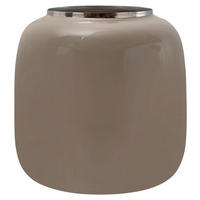 VASE  - Taupe/Silberfarben, Trend, Metall (20/20/20cm) - Kayoom
