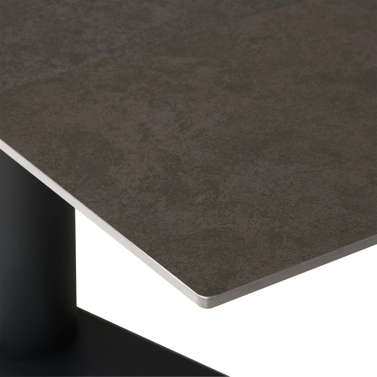 ESSTISCH Anthrazit, Schwarz rechteckig  ausziehbar  - Anthrazit/Schwarz, LIFESTYLE, Keramik/Metall (120-179/76/80cm) - Livetastic