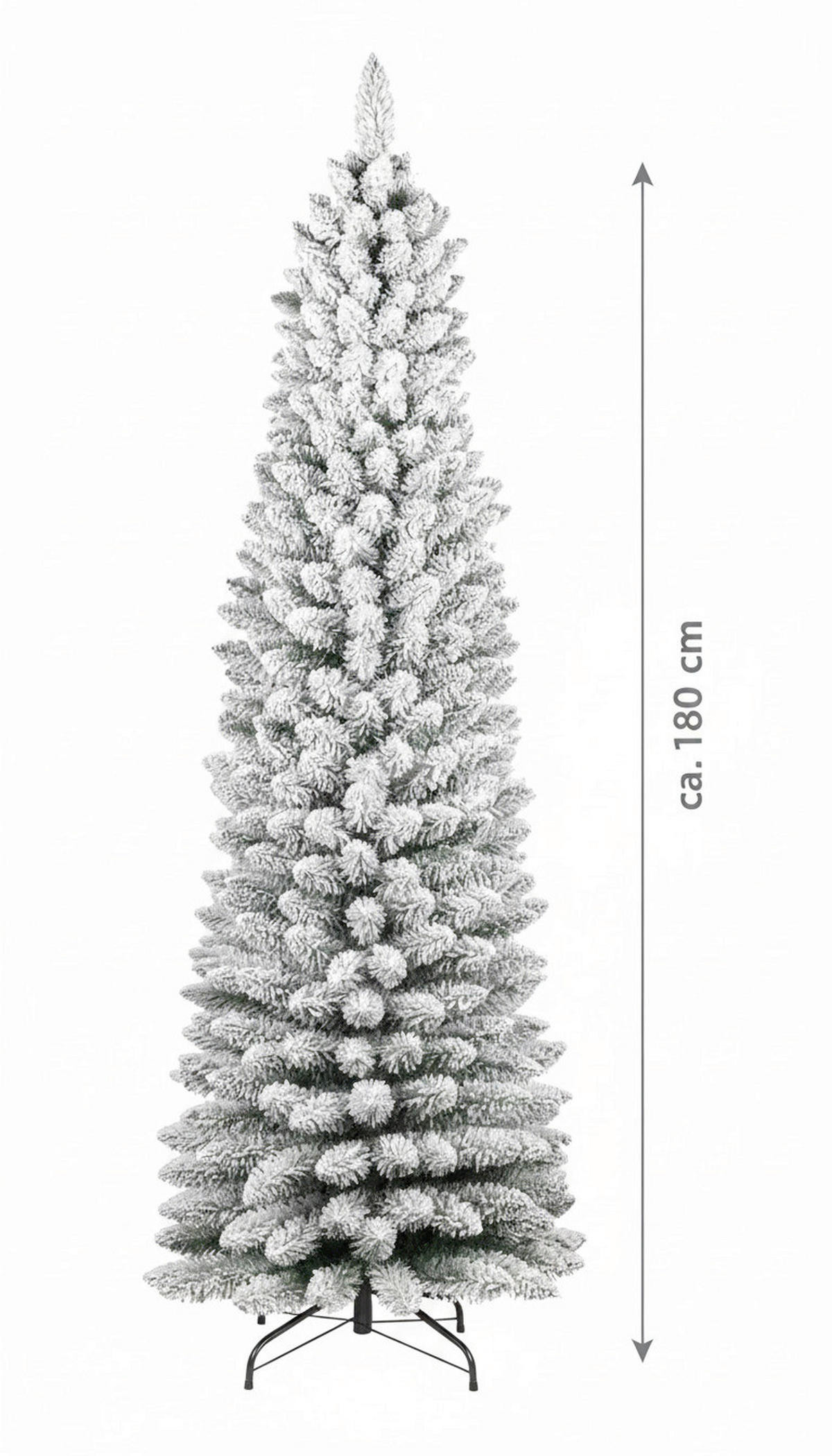 WEIHNACHTSBAUM 210 cm  - Grauweiß, Basics, Kunststoff/Metall (55/180cm)
