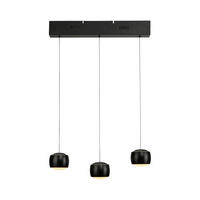 LED-Hängeleuchte Ballini 50/10/67-220 cm   - Schwarz, MODERN, Glas/Kunststoff (50/10/67-220cm)