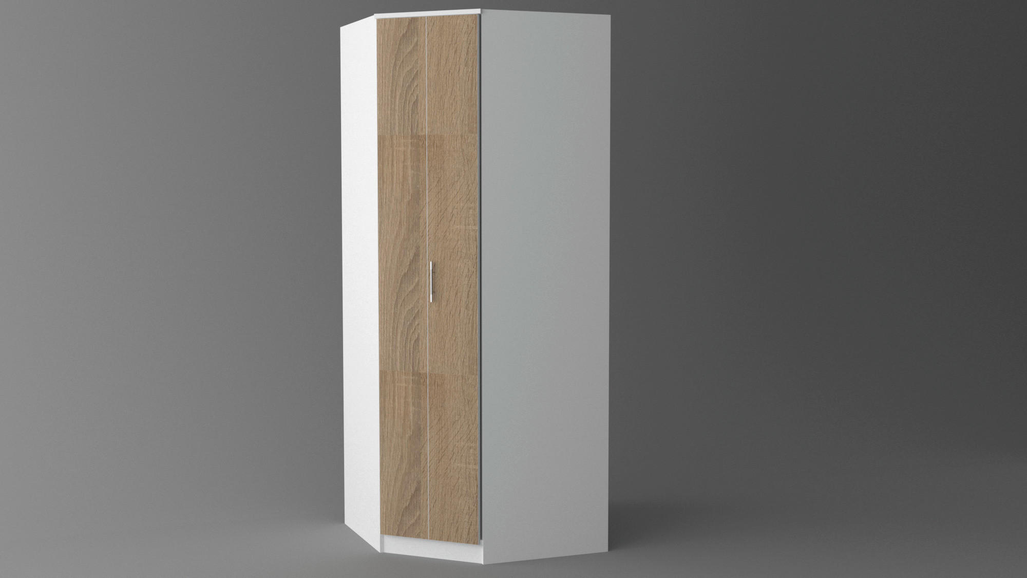 ORMAR SA HARMONIKA VRATIMA bela, sonoma hrast  89/220/88 cm  - sonoma hrast/siva, Konvencionalno, pločasti materijal/plastika (89/220/88cm)
