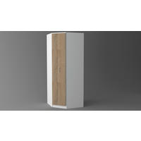 ORMAR SA HARMONIKA VRATIMA bela, sonoma hrast  89/220/88 cm  - sonoma hrast/siva, Konvencionalno, pločasti materijal/plastika (89/220/88cm)