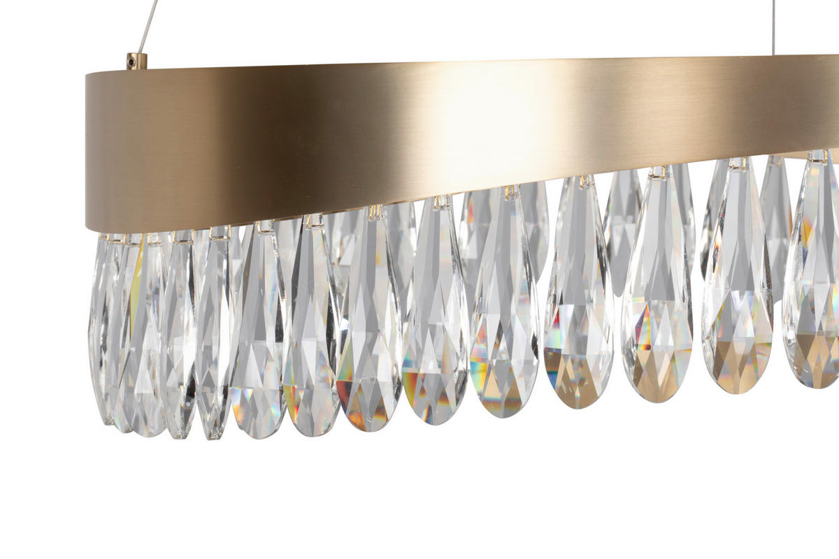 LED-HÄNGELEUCHTE 60/150 cm   - Goldfarben, Design, Metall (60/150cm) - Glandor