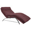 RELAXLIEGE in Echtleder Bordeaux  - Bordeaux/Alufarben, Basics, Leder (95/91/170cm) - Chilliano