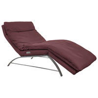 RELAXLIEGE in Echtleder Bordeaux  - Bordeaux/Alufarben, Basics, Leder (95/91/170cm) - Chilliano
