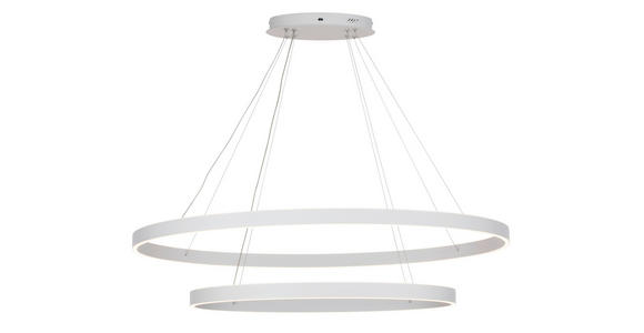 LED-HÄNGELEUCHTE 100/150 cm  - Weiß, Design, Kunststoff/Metall (100/150cm) - Novel