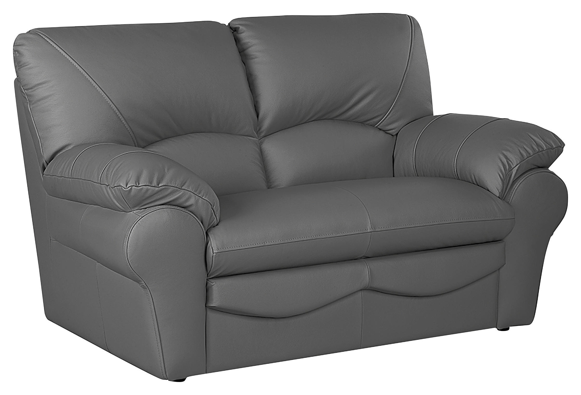 2-SITZER-SOFA in Echtleder Anthrazit  - Anthrazit/Schwarz, Design, Leder/Kunststoff (150/92/85cm) - Livetastic