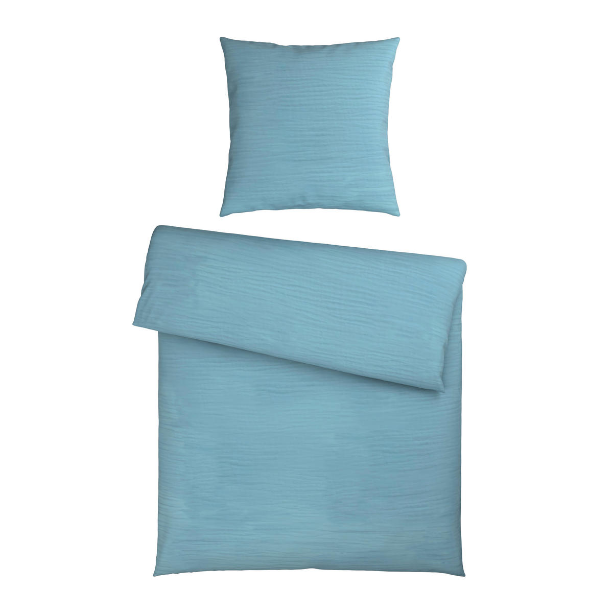 BETTWÄSCHE Musselin 135/200 cm  - Hellblau, Textil (135/200cm) - Novel