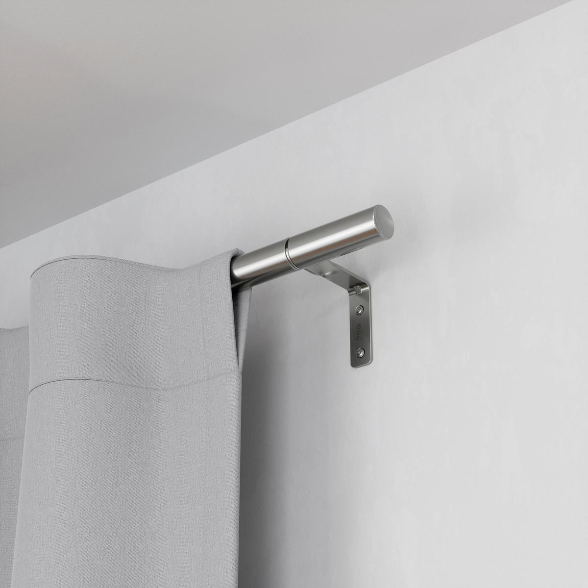 VORHANGSTANGENSET  168-325 cm  - Nickelfarben, KONVENTIONELL, Kunststoff/Metall (168-325cm) - Umbra