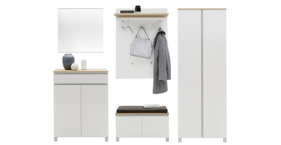 GARDEROBE 6-teilig in 260/193/40 cm - Eichefarben/Silberfarben, Design, Holz/Holzwerkstoff (260/193/40cm) - Dieter Knoll