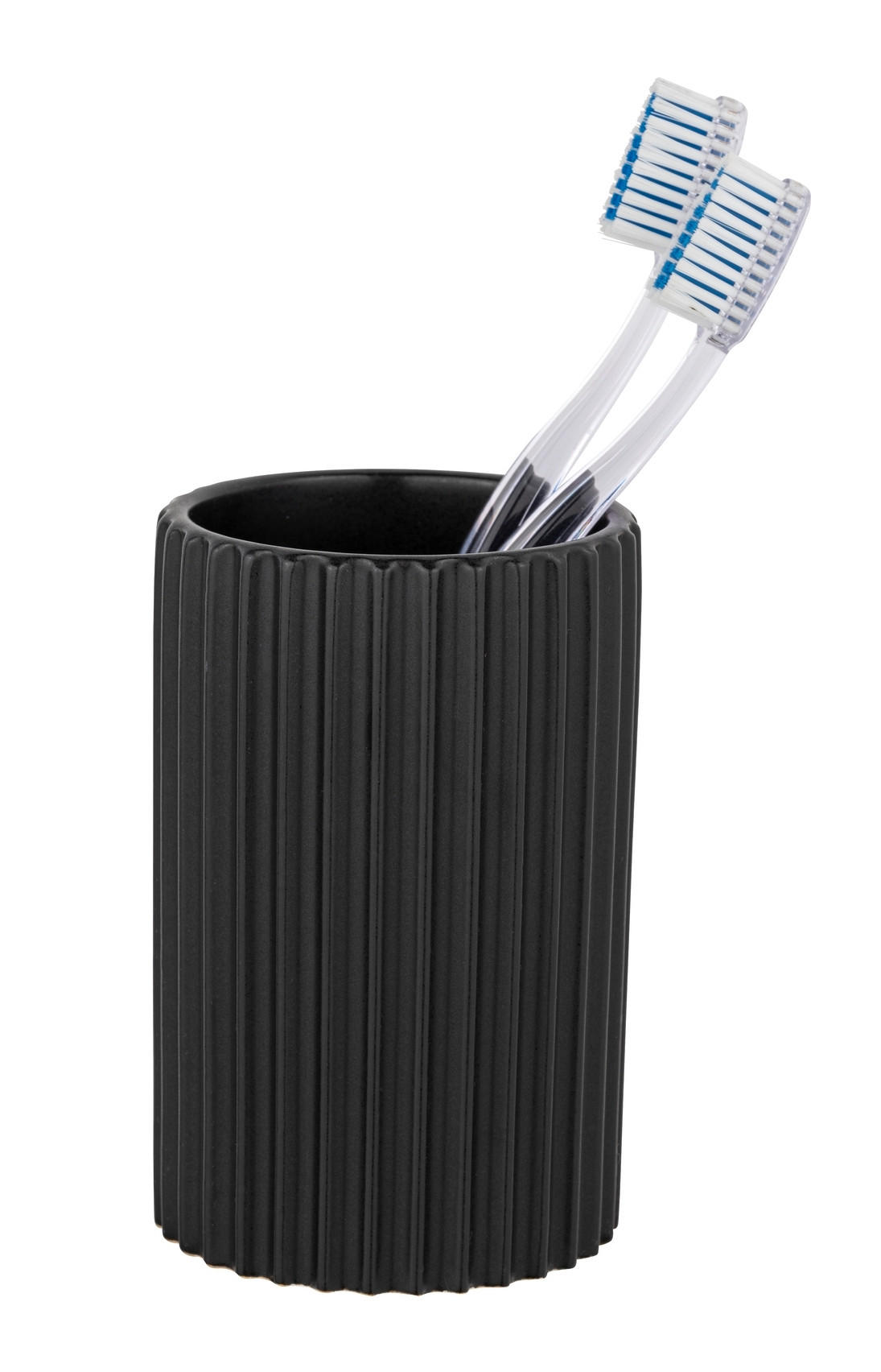 ZAHNPUTZBECHER SOLIERA  - Schwarz, KONVENTIONELL, Keramik (8/12/8cm) - Schöner Wohnen