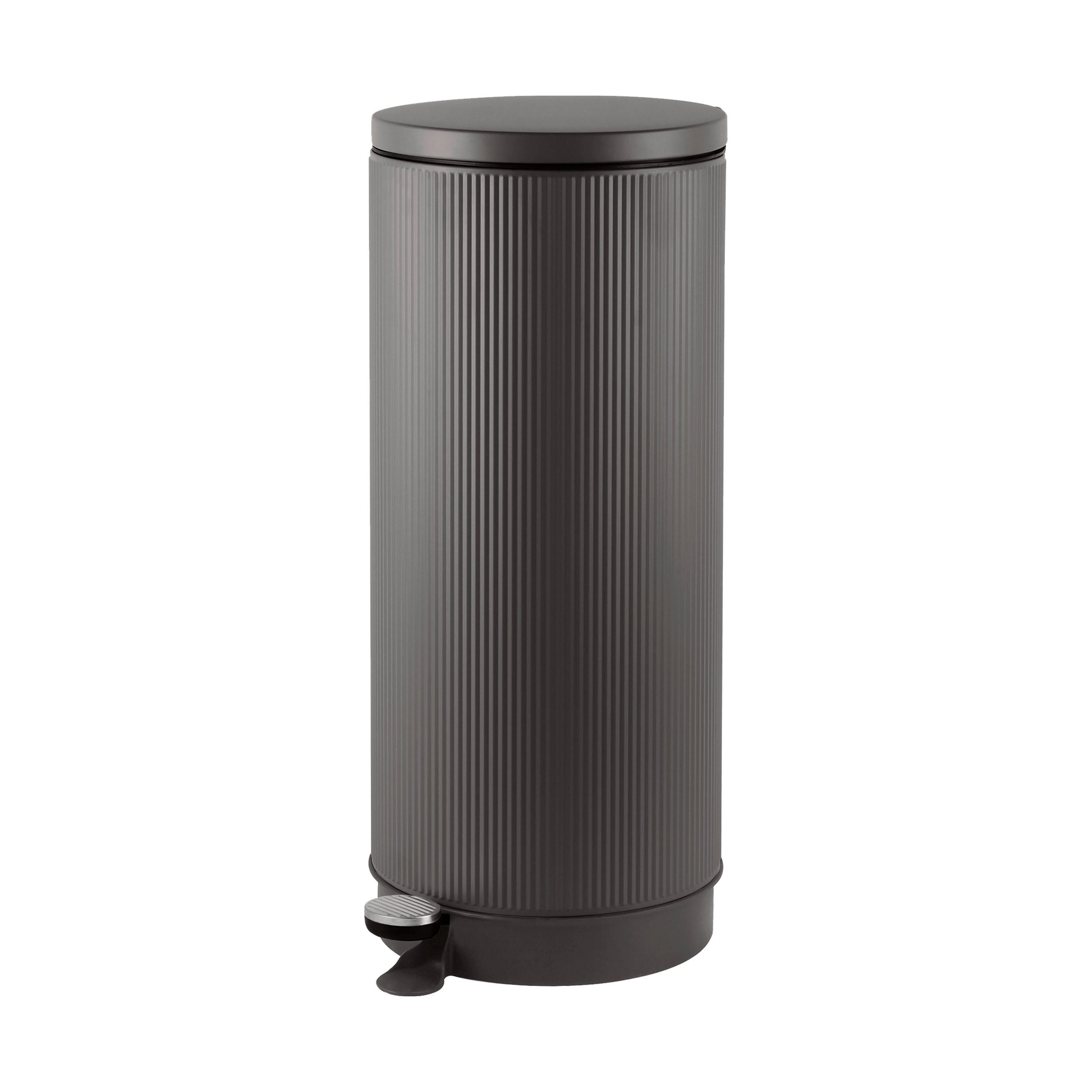 ABFALLEIMER 30 L  - Chromfarben/Edelstahlfarben, Basics, Kunststoff/Metall (29/65,5/38,5cm) - Novel