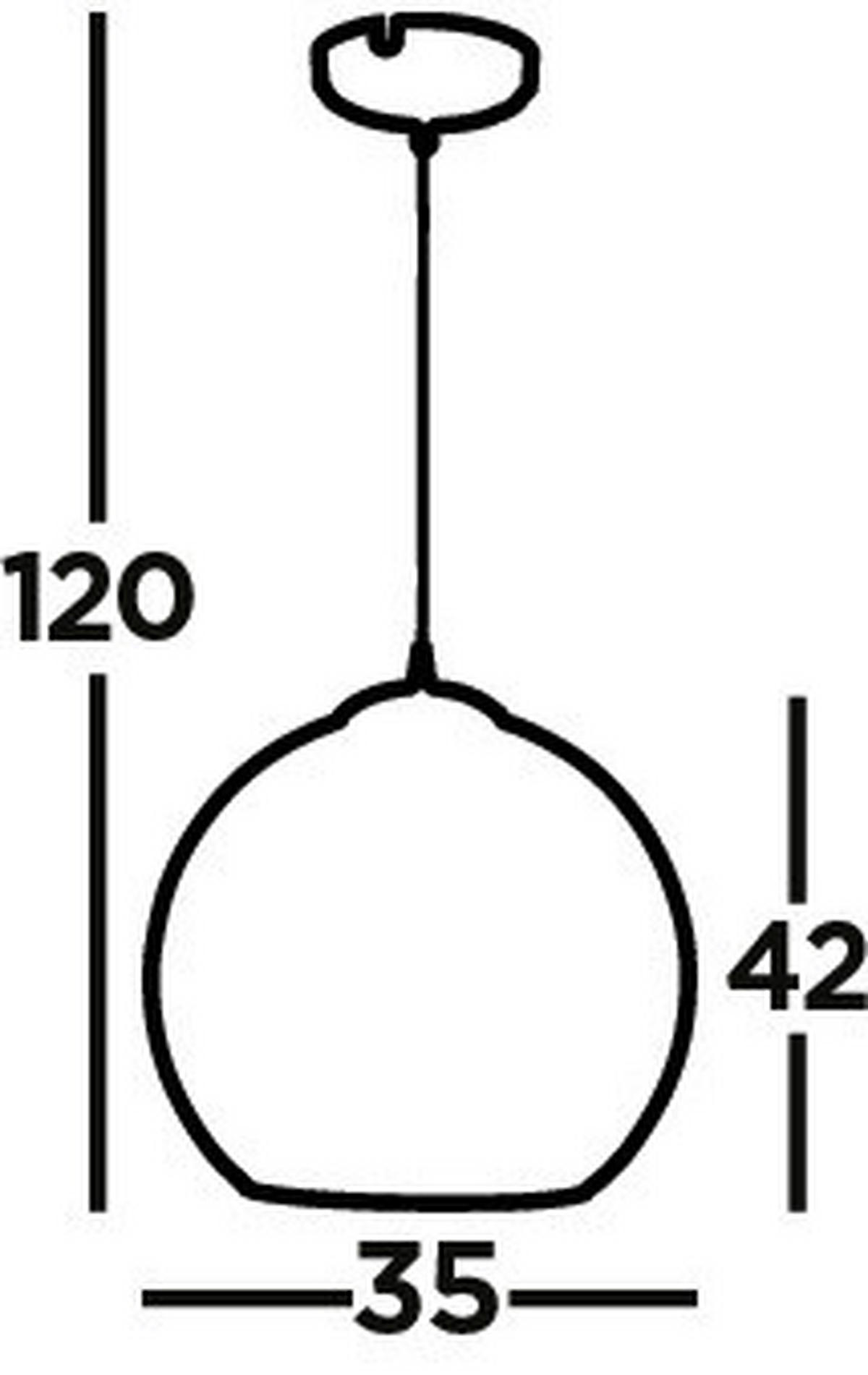 HÄNGLAMPA Balls 35/120 cm  - kromfärg, Design, metall/glas (35/120cm)