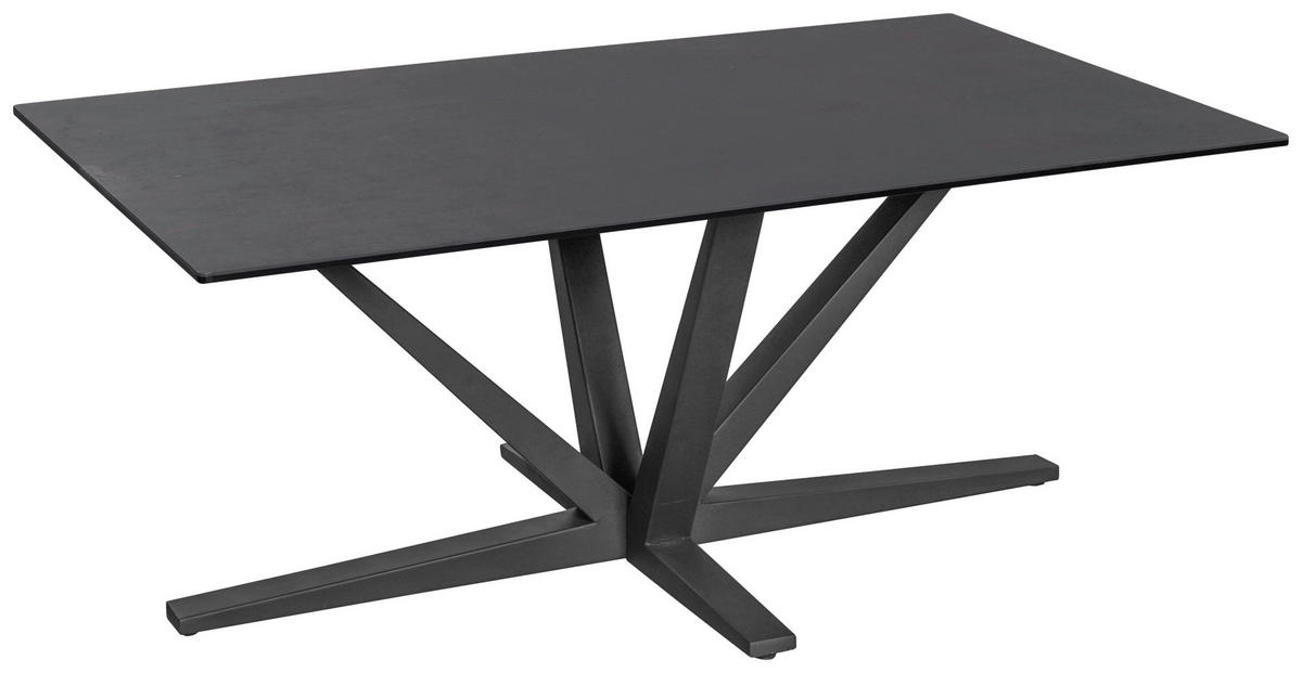 Măsuță De Cafea din metal, sticlă, ceramică, 100/60/42 cm   - negru, Design, ceramică/sticlă (100/60/42cm) - Novel