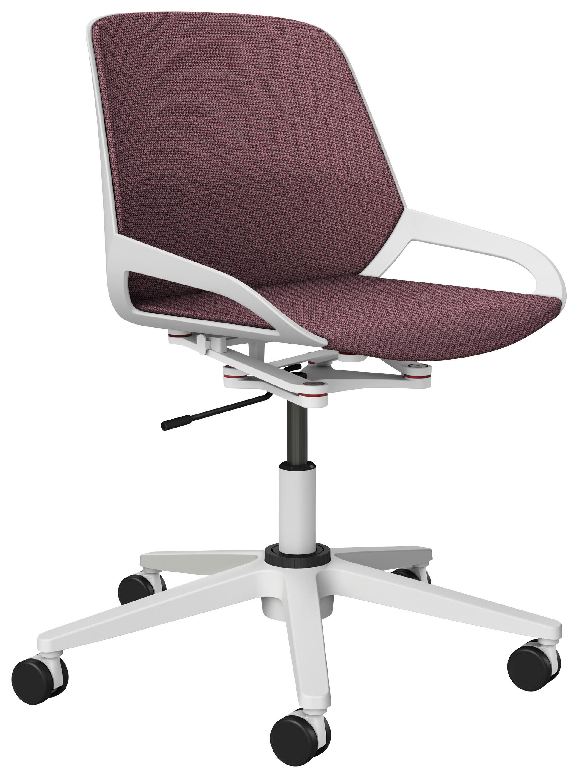 DREHSTUHL in Weiss, Violett - Weiss/Violett, Design, Kunststoff/Textil (70/68/40cm) - Aeris