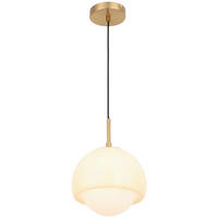 HÄNGELEUCHTE 22,5/120 cm   - Beige, Design, Glas/Metall (22,5/120cm) - Collet's Monde