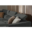 ECKSOFA in Chenille Dunkelgrau  205/284 cm  - Dunkelgrau/Schwarz, Design, Kunststoff/Textil (205/284cm) - Xora
